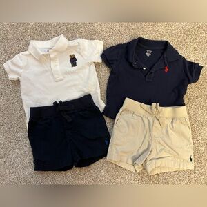 Polo Ralph Lauren Polo Shirts and Shorts, size 6 months
